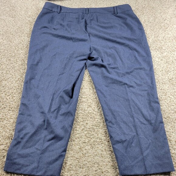 Talbots Pants Women’s 24W Luxe Wool Slim Ankle Pants Blue Career Work Lined - Picture 7 of 8